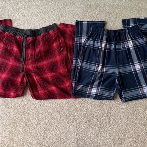 Eddie Bauer & Perry Ellis Lounge Red & Blue Plaid Pants